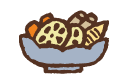 歯ごたえのある食材を